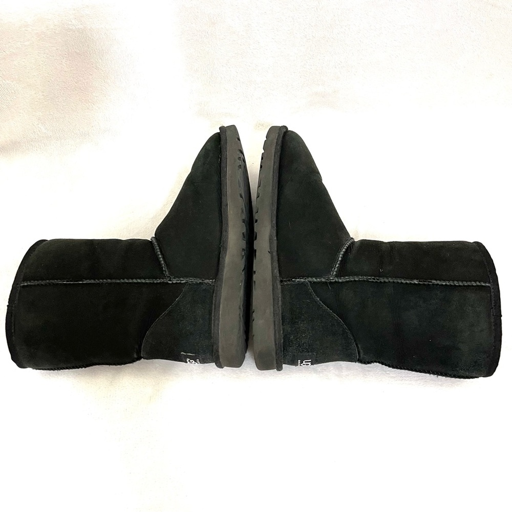 UGG Koolaburra Black Suede Fur Lined Short Boots - Picture 10 of 11